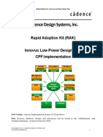 Cadence Design Systems, Inc.: Rapid Adoption Kit (RAK) Innovus Low-Power Design Flow CPF Implementation