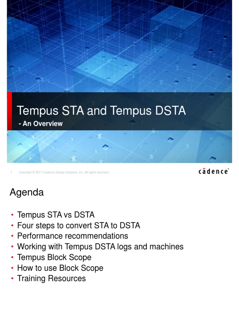 Tempus STA and Tempus DSTA: - An Overview | PDF | Central Processing ...