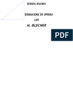 Introducere În Opera Lui M. Blecher - Sergiu Ailenei