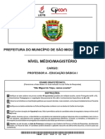 Nível Médio/Magistério: Prefeitura Do Município de São Miguel de Taipu - PB