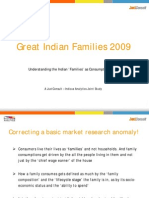 Indian Families As Consumers JuxtConsult 2009 Snapshot