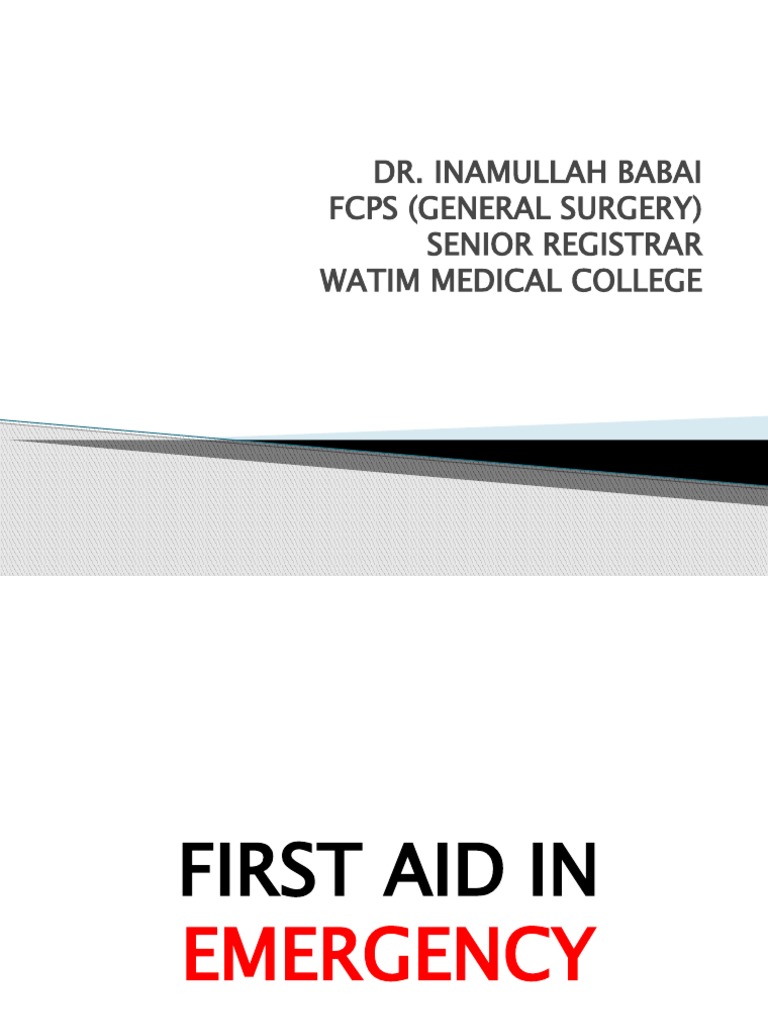 First Aid in Emergency Paramedis | PDF