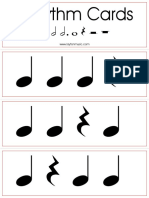 Rhythm Cards Set 2 Q H DH W Notes Q H W Rests