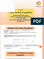 Linear System of Equations