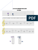 4-6 19de Marzo Notas Si y La en El Pentagrama y Con La Flauta