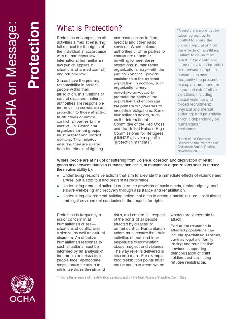 OOM Protection Final Draft-PROTECTION9 | PDF | Humanitarian Aid ...