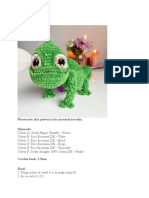 Pascal: Please Note, This Pattern Is For Personal Use Only. Materials
