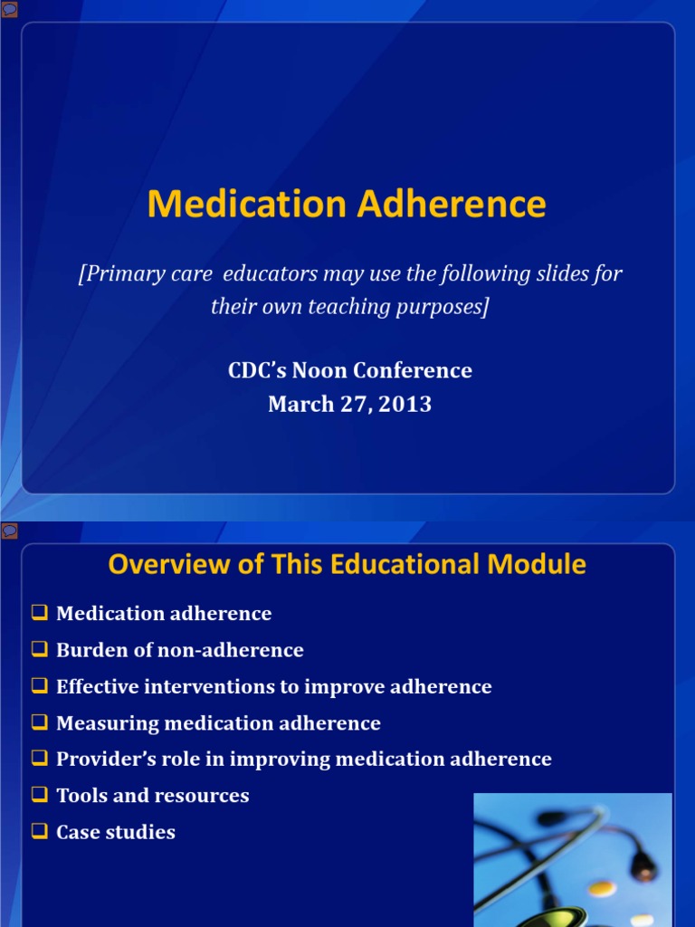 Lesson 10 Medication Adherence PDF Health Sciences Health Care