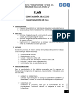 Plan de Accesos y Mantenimiento de Vías RH4