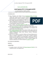 Bolivia: Decreto Supremo #611, 25 de Agosto de 2010: Lexivox, Portal Jurídico Libre