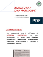 Convovcatoria Profesional 2019 2020