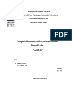 Análisis. Compocisión Química Del Organismo. Biomoléculas