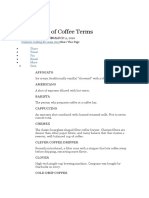 A Glossary of Coffee Terms