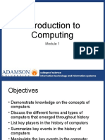 1 Introduction To Computing