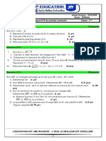 Devoir N°2 Maths Semestre 1 3eme 2019 2020