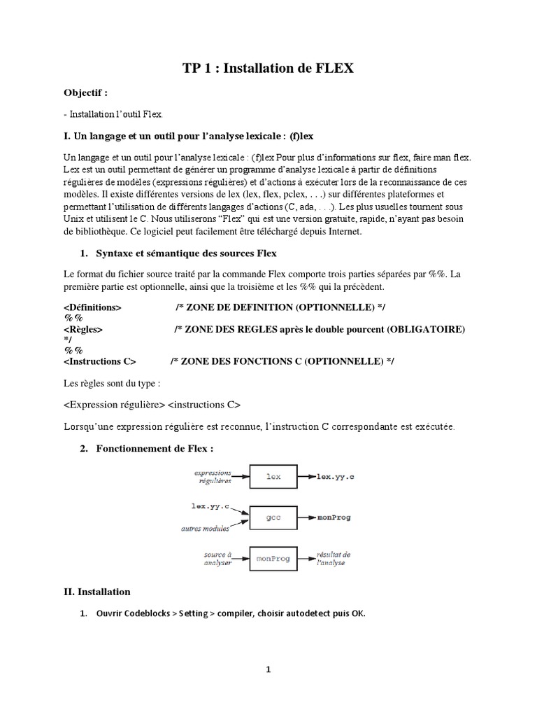 Installation de l'outil Flex sur Windows | PDF | Informatique ...