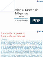 Transmisión de potencia por cadenas y fajas dentadas