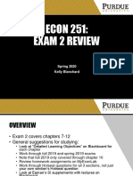 ECON 251: Exam 2 Review: Spring 2020 Kelly Blanchard