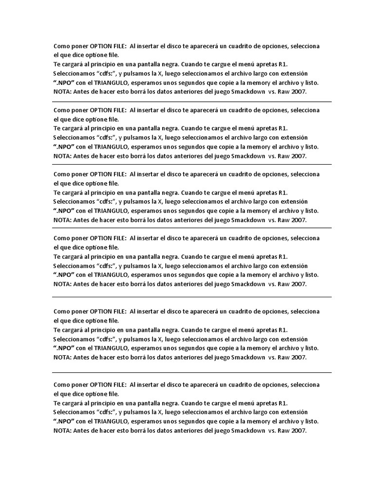 Como Poner Option File | PDF
