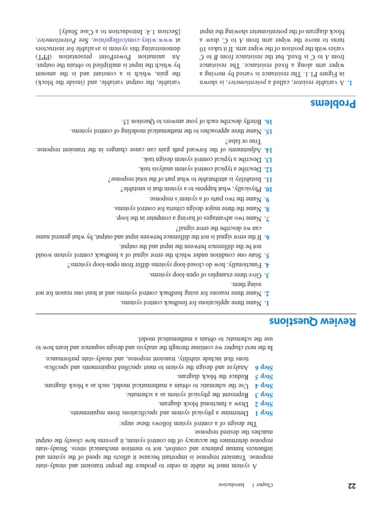 Control Systems Engineering 5 (1) - 2 | PDF | Control Theory | Control ...
