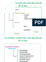 CLASIFICACION DE HILOS DE SUTURA
