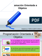 Programación Orientada A Objetos: Adaptado Por: Pedro Alberto Arias A