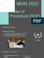 IJL MUN 2022 Rules of Procedure (ROP) Overview