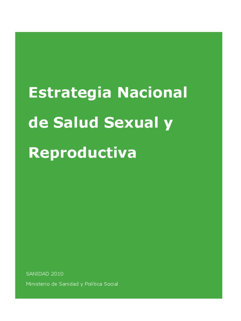 Estrategia Nacional Salud Sexual y Reproductiva PDF Derechos de las mujeres Discriminación y relaciones raciales