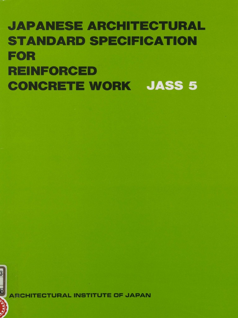 01Japanese Architectural Standard Specification For Reinforced