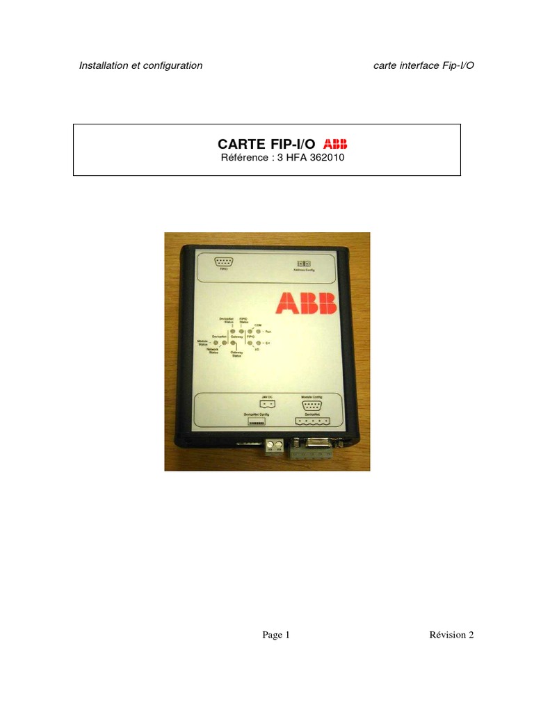 Guide Carte Interface Fip-I/O ABB | PDF | Âge de l'information | Biens ...