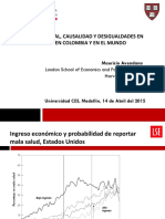 Política Social Causalidad y Desigualdades en Salud en Colombia y en El Mundo