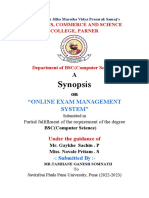 Synopsis: "Online Exam Management System"