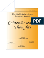 Monthly Multidisciplinary Research Journal: Goldenresearch Thoughts