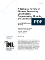 A Technical Review on Biomass Processing - Densification Pre Processing, Modeling, And Optimization 2010