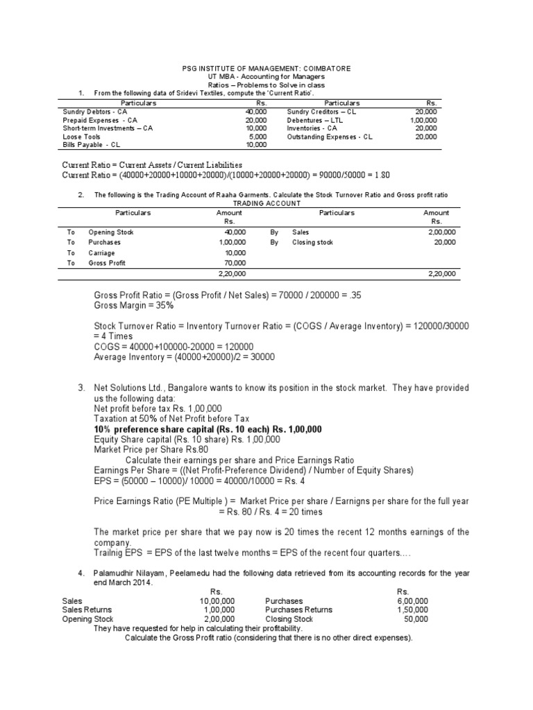 Accounting Ratios and Financial Analysis Guide | PDF | Dividend | Stocks