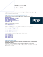 Introduction To Financial Risk Management (With R) Exercise 4 - Longer Horizon Returns of Gold