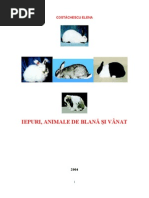Cuniculicultura Animalelor de Blana Si Vandat | PDF