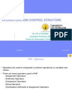 Unit - 2 Operrators and Control Structure: Dr. P S V S Sridhar Assistant Professor (SS) Centre For Information Technology