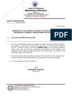 Department of Education: School Memorandum