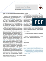Asian Journal of Psychiatry: Letter To The Editor