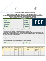 Supplementary Visit Family /friend Application Form: New Delhi Visa Office, Embassy of Ireland