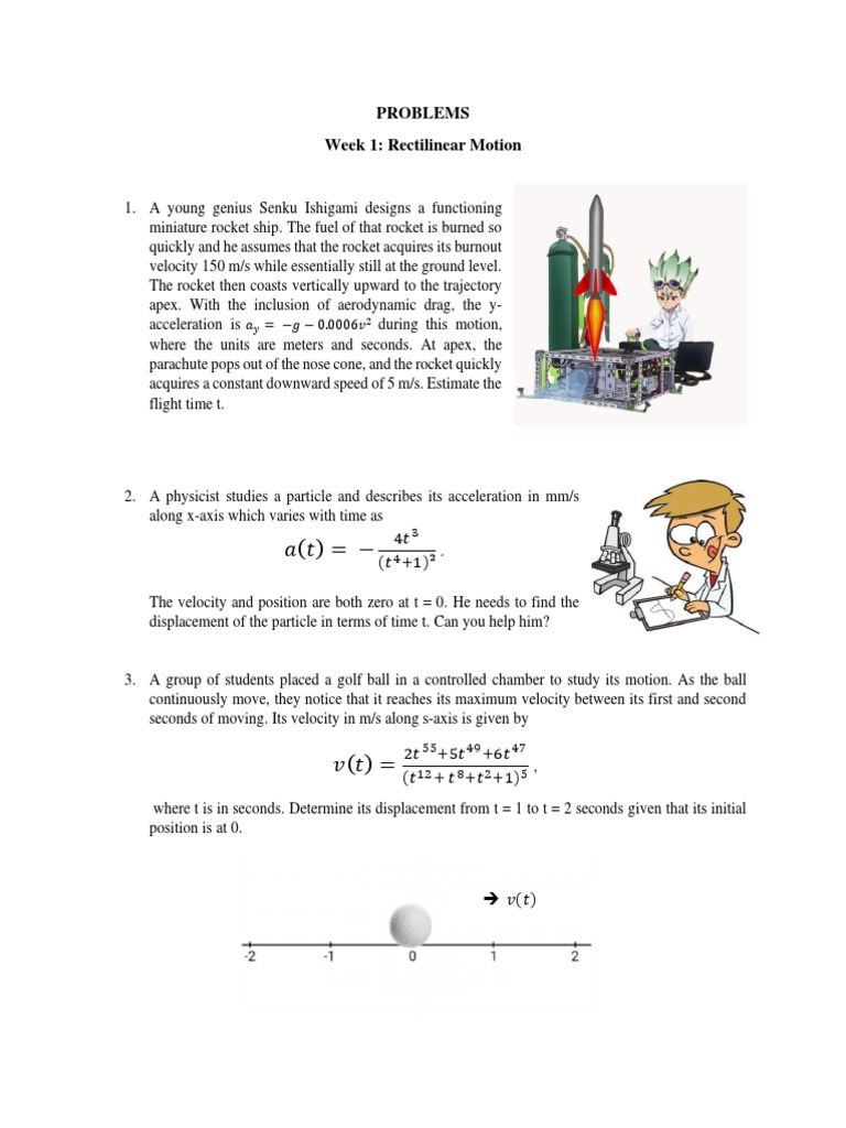 Rectilinear Motion, Motion Graphs, Projectile and Curvilinear Motion ...