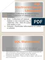 SQL (Structrured Query Language)