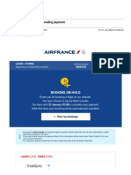 Your Air France booking requires payment