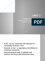 Unit 2: - DEMAND ANALYSIS (Concept of Demand, Law of Demand, Elasticity of Demand, Demand Forecasting)
