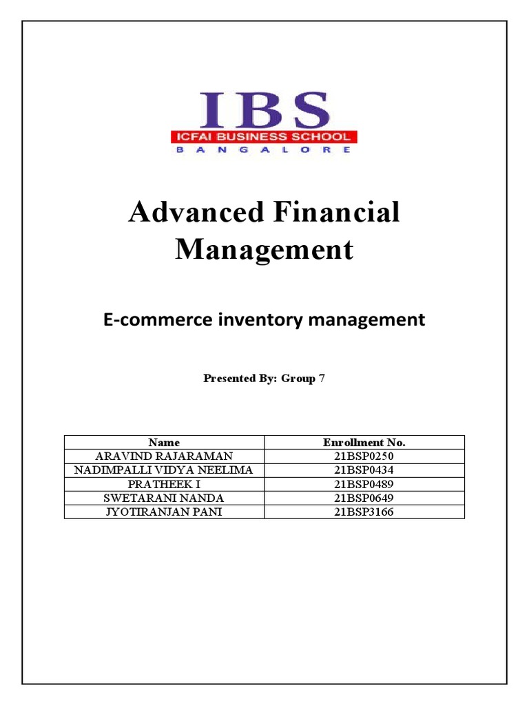 E-commerce Inventory Insights | PDF | E Commerce | Inventory