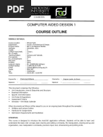 Computer Aided Design 1: Course Outline