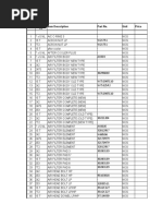 Air Compressor Spare List