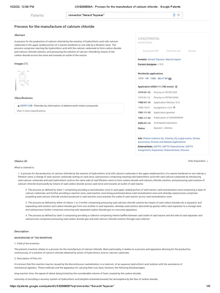 Calcium Chloride Manufacturing Process | PDF | Hydrochloric Acid | Acid