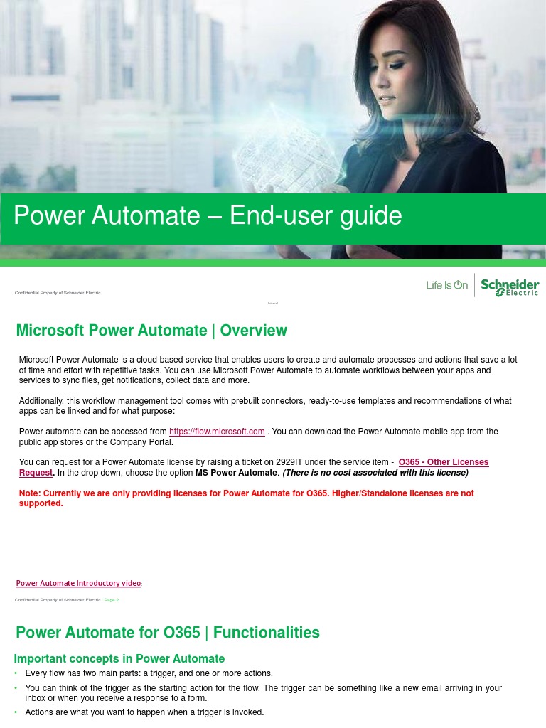 Power Automate - End User Guide | PDF | Office 365 | Microsoft Outlook